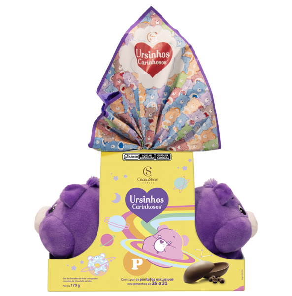 Ovo de Páscoa ao Leite Pantufa Ursinhos Carinhosos Ursinha Carinhosa P 170g