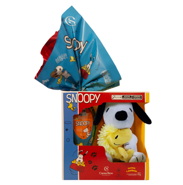 Ovo de Páscoa ao Leite Pelúcia Snoopy com Woodstock 170g
