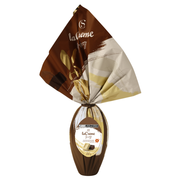 Ovo de Páscoa laCreme Mezzo ao Leite e Branco 200g